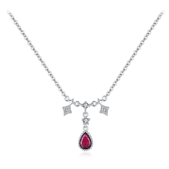 Wholesale Necklace Silver 925 Sterling Inlaid Zircon Geometric Niche Design Tassel Clavicle Chain For Women