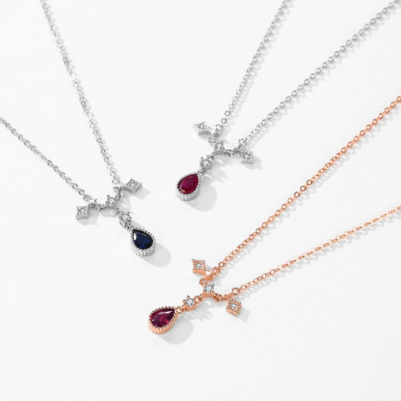 Wholesale Necklace Silver 925 Sterling Inlaid Zircon Geometric Niche Design Tassel Clavicle Chain For Women