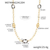 Wholesale Necklace Stainless Steel Acrylic Circle Leopard Print Woolen Electroplated 316L Stainless Steel Unisex