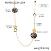 Wholesale Necklace Stainless Steel Acrylic Circle Leopard Print Woolen Electroplated 316L Stainless Steel Unisex