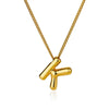 Wholesale Necklace Stainless Steel Alloy Letter Balloon 3D Initial Gold Plated Electroplated Unisex