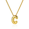 Wholesale Necklace Stainless Steel Alloy Letter Balloon 3D Initial Gold Plated Electroplated Unisex