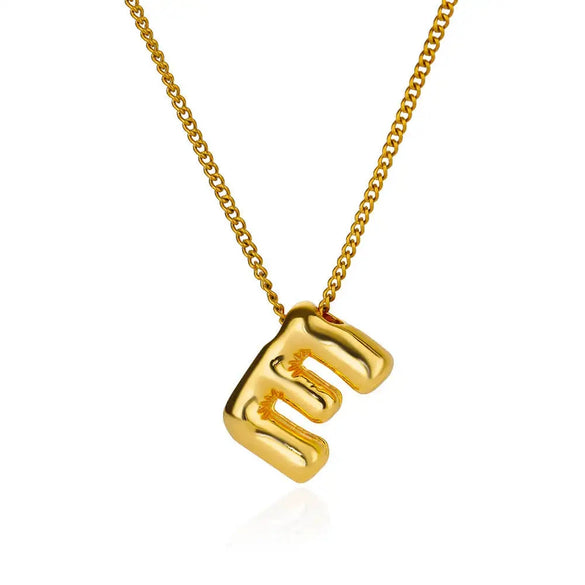 Wholesale Necklace Stainless Steel Alloy Letter Balloon 3D Initial Gold Plated Electroplated Unisex