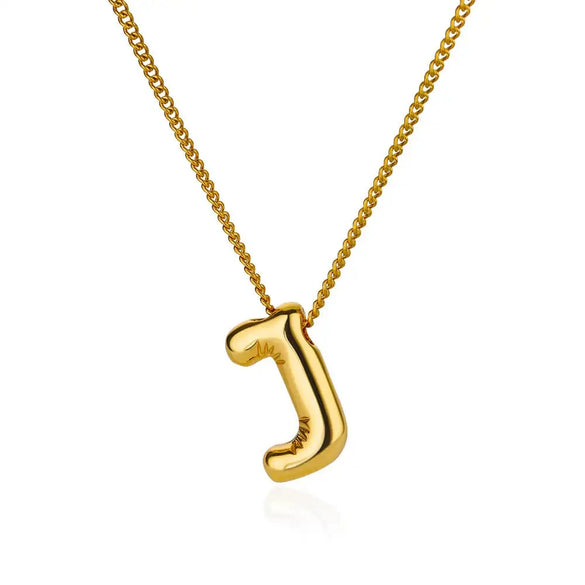 Wholesale Necklace Stainless Steel Alloy Letter Balloon 3D Initial Gold Plated Electroplated Unisex