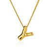 Wholesale Necklace Stainless Steel Alloy Letter Balloon 3D Initial Gold Plated Electroplated Unisex