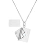 Wholesale Necklace Stainless Steel Alloy Openable Envelope Style With Flowers Electroplating For Women