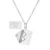 Wholesale Necklace Stainless Steel Alloy Openable Envelope Style With Flowers Electroplating For Women
