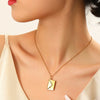 Wholesale Necklace Stainless Steel Alloy Openable Envelope Style With Flowers Electroplating For Women