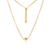 Wholesale Necklace Stainless Steel Box Chain Geometric Pattern Electroplating For Women
