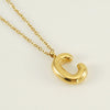 Wholesale Necklace Stainless Steel Chubby Bubble Letter Design Polished Unisex Cross Chain
