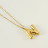 Wholesale Necklace Stainless Steel Chubby Bubble Letter Design Polished Unisex Cross Chain