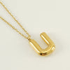 Wholesale Necklace Stainless Steel Chubby Bubble Letter Design Polished Unisex Cross Chain