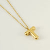 Wholesale Necklace Stainless Steel Chubby Bubble Letter Design Polished Unisex Cross Chain