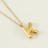 Wholesale Necklace Stainless Steel Chubby Bubble Letter Design Polished Unisex Cross Chain