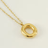 Wholesale Necklace Stainless Steel Chubby Bubble Letter Design Polished Unisex Cross Chain