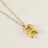 Wholesale Necklace Stainless Steel Chubby Bubble Letter Design Polished Unisex Cross Chain