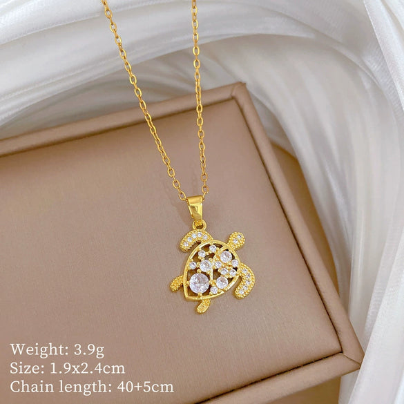 Wholesale Necklace Stainless Steel Copper Animal Zodiac Cartoon Minimalist Style