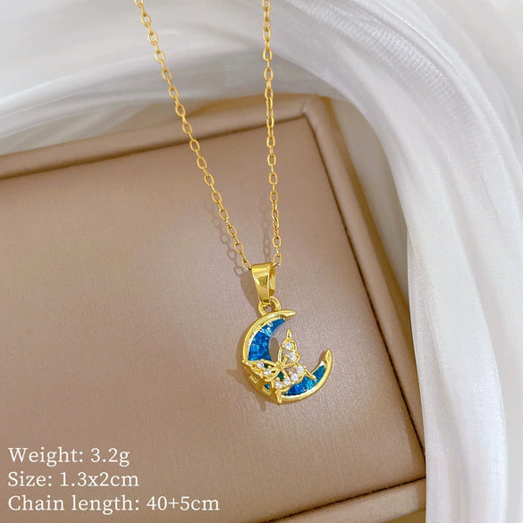 Wholesale Necklace Stainless Steel Copper Animal Zodiac Cartoon Minimalist Style