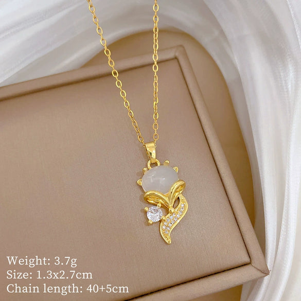 Wholesale Necklace Stainless Steel Copper Animal Zodiac Cartoon Minimalist Style