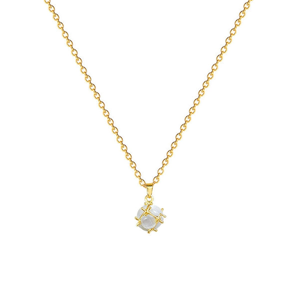 Wholesale Necklace Stainless Steel Copper Cat's Eye Ball Animal Zodiac Cartoon Style Unisex