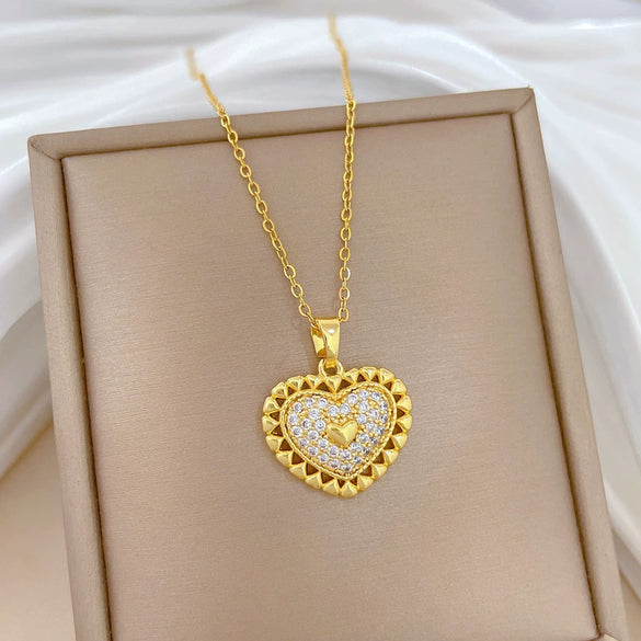 Wholesale Necklace Stainless Steel Copper Geometric Cartoon Minimalist Style For Unisex