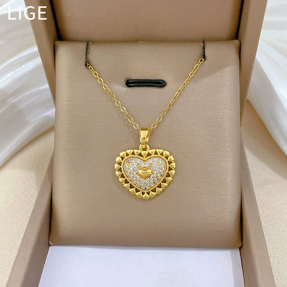 Wholesale Necklace Stainless Steel Copper Geometric Cartoon Minimalist Style For Unisex