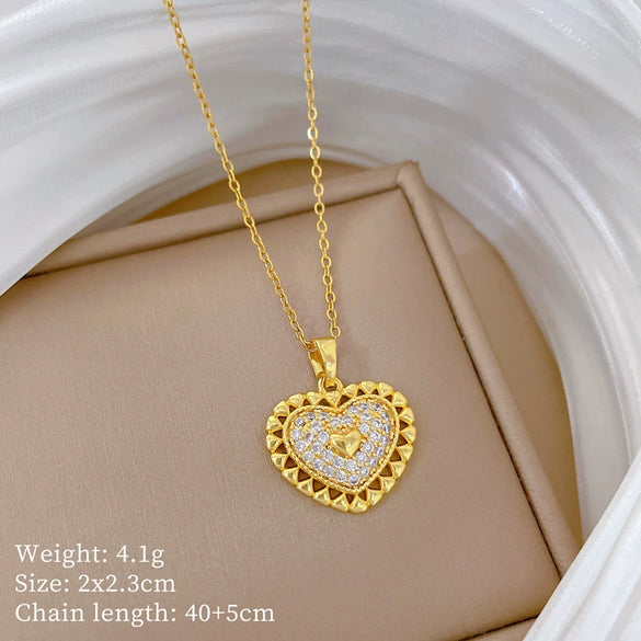 Wholesale Necklace Stainless Steel Copper Geometric Cartoon Minimalist Style For Unisex