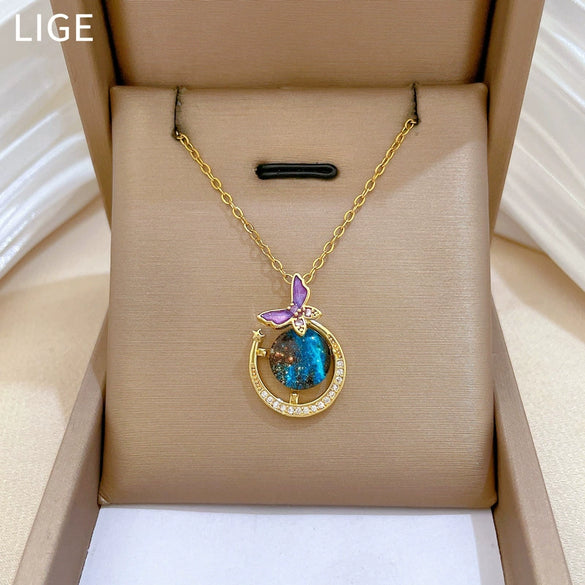 Wholesale Necklace Stainless Steel Copper Geometric Cartoon Minimalist Style