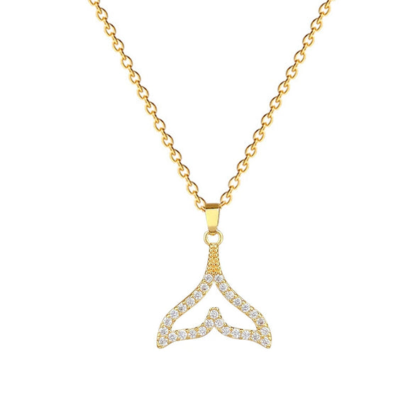 Wholesale Necklace Stainless Steel Copper Geometric Fishtail Cartoon Minimalist Unisex