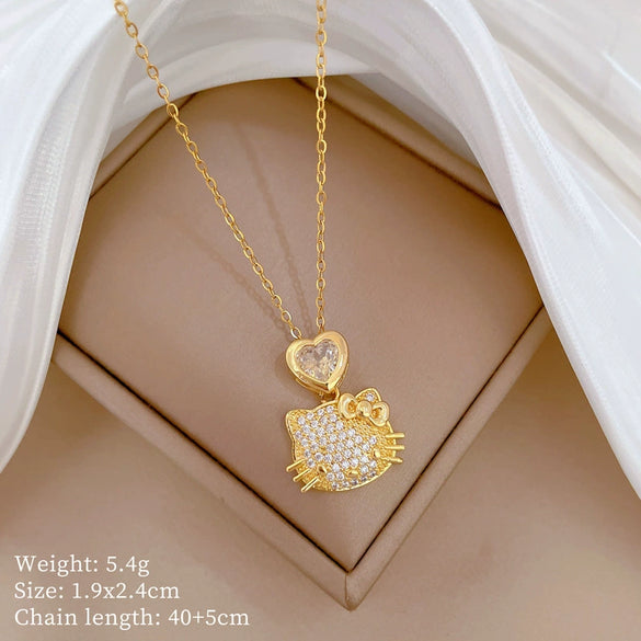 Wholesale Necklace Stainless Steel Copper Geometric Light Luxury Style For Unisex