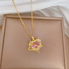 Wholesale Necklace Stainless Steel Copper Geometric Light Luxury Style
