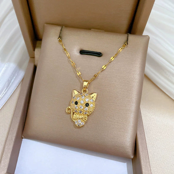 Wholesale Necklace Stainless Steel Copper Geometric Light Luxury Style