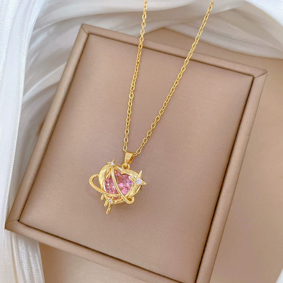 Wholesale Necklace Stainless Steel Copper Geometric Light Luxury Style