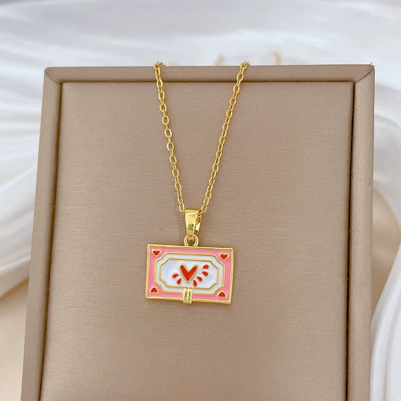 Wholesale Necklace Stainless Steel Copper Geometric Minimalist Style