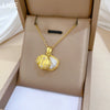 Wholesale Necklace Stainless Steel Copper Geometric Specialshaped Pearl Shell Luxury Elegant Gorgeous Full Diamond Unisex Clavicle Chain
