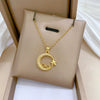 Wholesale Necklace Stainless Steel Copper Geometric Star Moon Full Diamond Light Luxury Elegant Gorgeous Unisex Allmatch Clavicle Chain