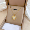 Wholesale Necklace Stainless Steel Copper Geometric Style Light Luxury Elegant Gorgeous Cute Bear Unisex