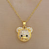 Wholesale Necklace Stainless Steel Copper Geometric Style Light Luxury Elegant Gorgeous Cute Bear Unisex