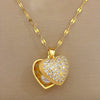 Wholesale Necklace Stainless Steel Copper Heart Geometric Style
