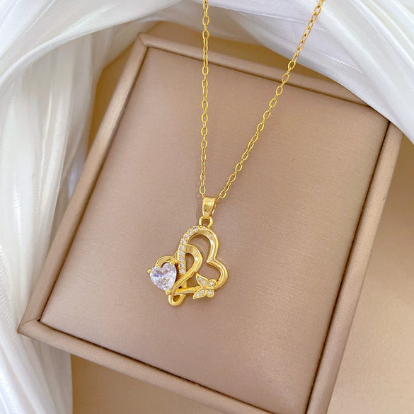 Wholesale Necklace Stainless Steel Copper Love Bow Animal Zodiac Style For Unisex