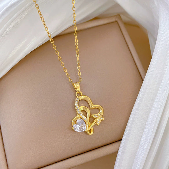Wholesale Necklace Stainless Steel Copper Love Bow Animal Zodiac Style For Unisex