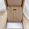 Wholesale Necklace Stainless Steel Cross Geometric Female Light Luxury Temperament