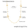 Wholesale Necklace 316L Stainless Steel Czech Faceted Glass Water Drop Triangular Geometric Light Luxury Electroplating Women's