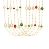 Wholesale Necklace 316L Stainless Steel Czech Faceted Glass Water Drop Triangular Geometric Light Luxury Electroplating Women's