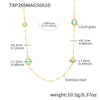Wholesale Necklace 316L Stainless Steel Czech Faceted Glass Water Drop Triangular Geometric Light Luxury Electroplating Women's