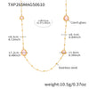 Wholesale Necklace 316L Stainless Steel Czech Faceted Glass Water Drop Triangular Geometric Light Luxury Electroplating Women's