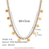 Wholesale Necklace Stainless Steel Electroplated Fivepointed Star Pendant Chain