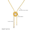 Wholesale Necklace Stainless Steel Flower Bow Tie Pattern Irregular Round Pendant Electroplating Design For Women