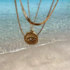 Wholesale Necklace Stainless Steel French Retro Style Geometric Pattern Electroplated For Women