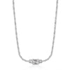 Wholesale Necklace Stainless Steel Geometric Braided Chain Mixed Gemstone Setting 18K Gold Plated